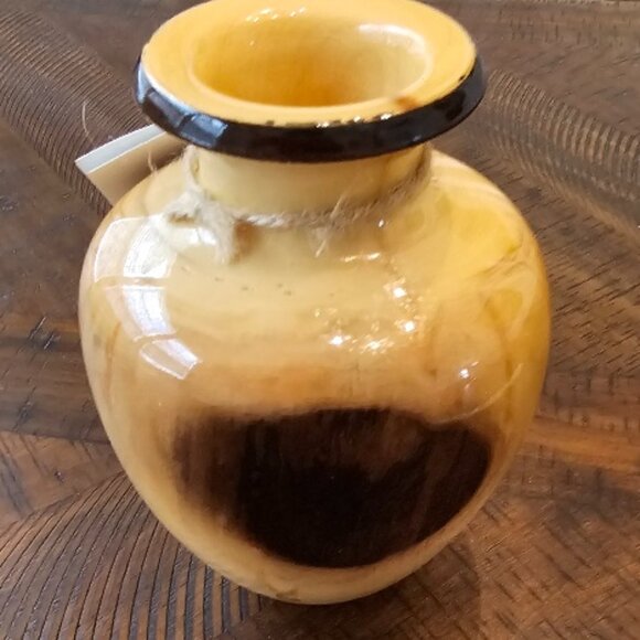 NWT Original Aspen Studio Hand Crafted Solid Wood Vase - Picture 4 of 8